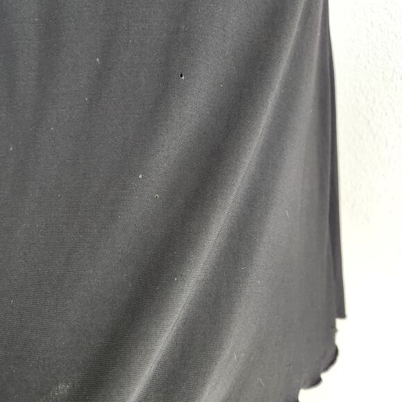 Y2K Byer Black Red Halter Ruched Waist A-Line Midi Dress V Neck Vampirecore L - Picture 5 of 10